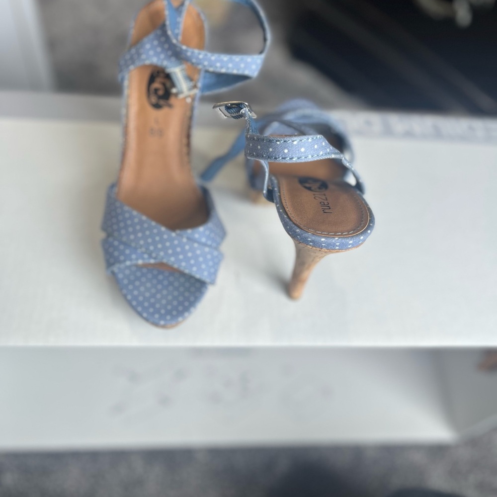 Rue21 Blue Quilted Stiletto Heels